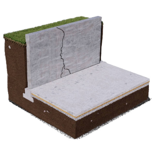 Illustration of how foundation cracks form in Ocala, FL, caused by shifting soil, needing foundation wall replacement.