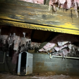 Aging drywall and crawl space beams are causing drywall cracks in Orange Park, FL.