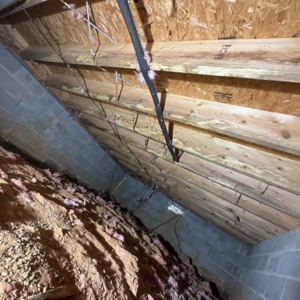 Undersized floor joists causing bouncy floors in crawl space in Ocala, FL.