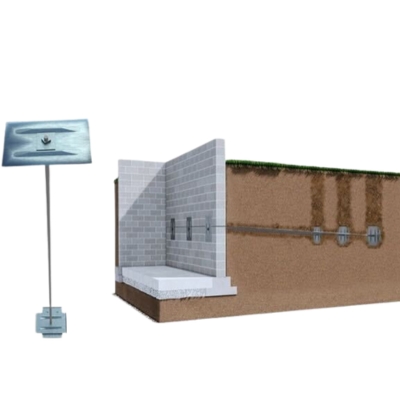 Illustration of wall anchor systems correcting a bowing wall, mortar crack repair in Crescent City, FL.